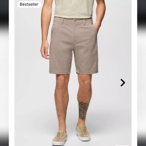 Prana BRETHE Hybrid Outdoor Technical Shorts Beige Like New Size L